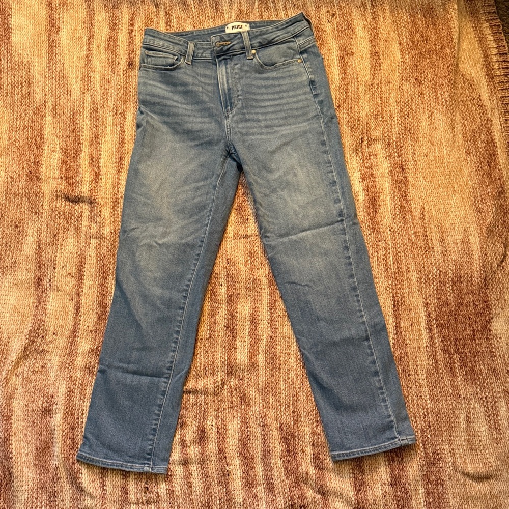PAIGE Light Blue Straight Leg Jeans